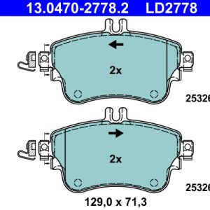 Placute frana MERCEDES-BENZ A-CLASS (W176) A 180 CDI / d (176.012) diesel 109 cai ATE 13.0470-2778.2