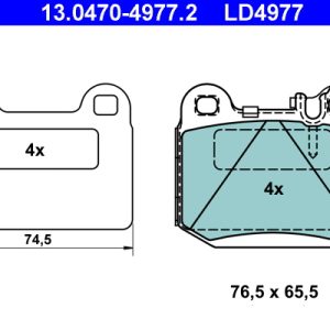 Placute frana MERCEDES-BENZ M-CLASS (W163) ML 270 CDI (163.113) diesel 163 cai ATE 13.0470-4977.2