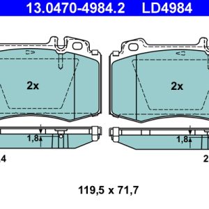 Placute frana MERCEDES-BENZ M-CLASS (W163) ML 270 CDI (163.113) diesel 163 cai ATE 13.0470-4984.2