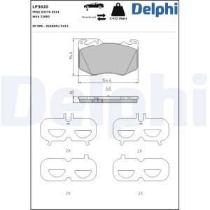Placute frana MERCEDES-BENZ A-CLASS limuzina (V177) AMG A 35 4-matic (177.151) benzina 306 cai DELPHI LP3620
