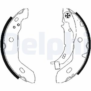 Set saboti frana MERCEDES-BENZ A-CLASS (W168) A 140 (168.031, 168.131) benzina 82 cai DELPHI LS1841
