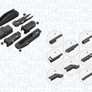Lamela stergator MERCEDES-BENZ A-CLASS (W169) E-CELL (169.090) electric 68 cai MAGNETI MARELLI 000713617580