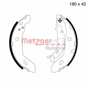 Set saboti frana MERCEDES-BENZ A-CLASS (W168) A 170 CDI (168.008) diesel 90 cai METZGER MG 713