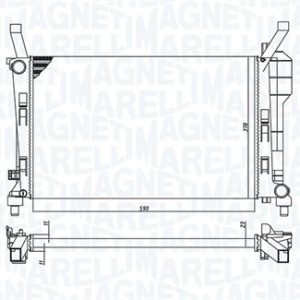 Radiator racire motor MERCEDES-BENZ A-CLASS (W169) A 160 (169.031, 169.331) benzina 95 cai MAGNETI MARELLI 350213126200