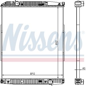 Radiator racire motor MERCEDES-BENZ ACTROS 1848 S, 1848 LS diesel 476 cai NISSENS 626490