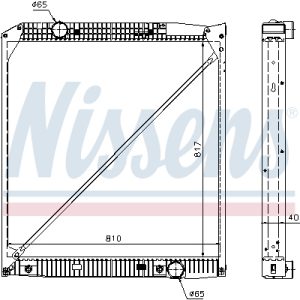 Radiator racire motor MERCEDES-BENZ ACTROS 2653 S, 2653 LS diesel 530 cai NISSENS 62652A