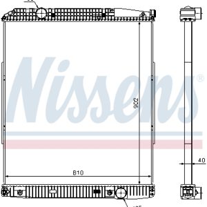 Radiator racire motor MERCEDES-BENZ ACTROS 1846 S, 1846 LS diesel 456 cai NISSENS 626530