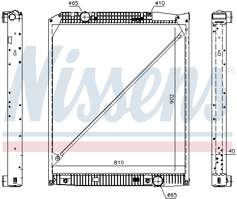 Radiator racire motor MERCEDES-BENZ ACTROS 2740 AE diesel 394 cai NISSENS 62653A