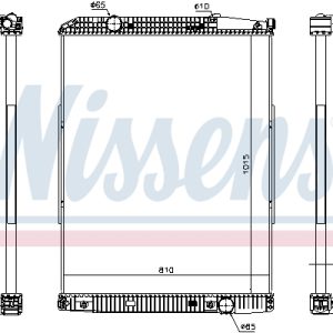 Radiator racire motor MERCEDES-BENZ ACTROS 1848 S, 1848 LS diesel 476 cai NISSENS 627910