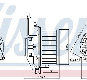 Ventilator habitaclu MERCEDES-BENZ A-CLASS limuzina (V177) A 200 (177.187) benzina 163 cai NISSENS 87579