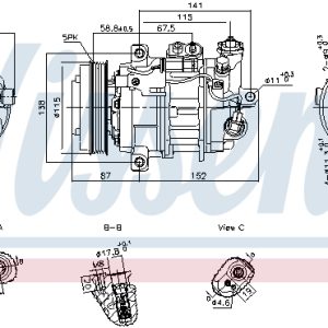 Compresor climatizare MERCEDES-BENZ A-CLASS (W177) A 200 (177.087) benzina 163 cai NISSENS 891108