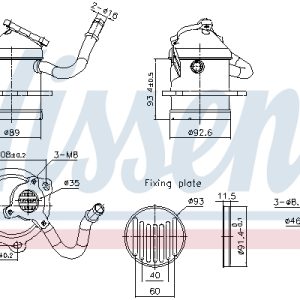 Radiator recirculare gaze de esapament MERCEDES-BENZ A-CLASS limuzina (V177) A 160 d (177.102) diesel 95 cai NISSENS 989480