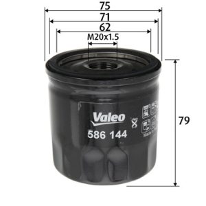 Filtru ulei MERCEDES-BENZ A-CLASS (W176) A 160 CDI / d (176.011) diesel 90 cai VALEO 586144