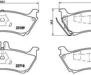 Placute frana MERCEDES-BENZ M-CLASS (W163) ML 270 CDI (163.113) diesel 163 cai BREMBO P 50 044