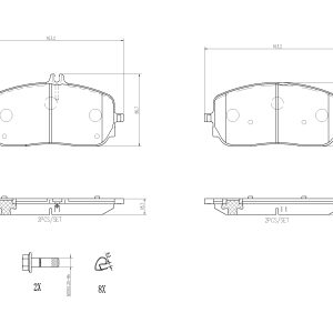 Placute frana MERCEDES-BENZ A-CLASS (W177) A 220 4-matic (177.045) benzina 190 cai BREMBO P 50 152