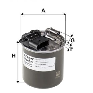 Filtru combustibil MERCEDES-BENZ A-CLASS (W176) A 220 CDI (176.003) diesel 170 cai FILTRON PP 840/4