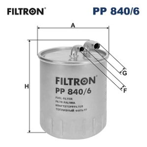 Filtru combustibil MERCEDES-BENZ A-CLASS (W169) A 160 CDI (169.006, 169.306) diesel 82 cai FILTRON PP 840/6