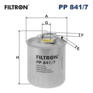 Filtru combustibil MERCEDES-BENZ A-CLASS (W169) A 160 CDI (169.006, 169.306) diesel 82 cai FILTRON PP 841/7