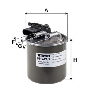 Filtru combustibil MERCEDES-BENZ A-CLASS (W176) A 160 CDI / d (176.011) diesel 90 cai FILTRON PP 947/2