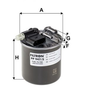 Filtru combustibil MERCEDES-BENZ A-CLASS (W176) A 160 CDI / d (176.011) diesel 90 cai FILTRON PP 947/3