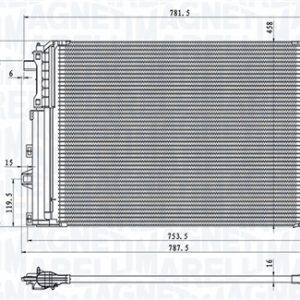 Condensator climatizare MERCEDES-BENZ A-CLASS (W176) A 200 CDI / d (176.008) diesel 136 cai MAGNETI MARELLI 350203758000