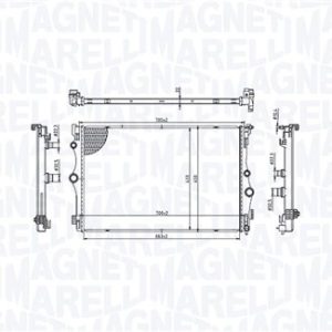 Radiator racire motor MERCEDES-BENZ A-CLASS limuzina (V177) A 200 (177.187) benzina 163 cai MAGNETI MARELLI 350213216400