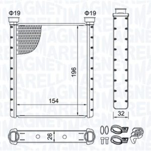 Schimbator caldura incalzire habitaclu MERCEDES-BENZ A-CLASS (W176) A 250 (176.050) benzina 218 cai MAGNETI MARELLI 350218509000