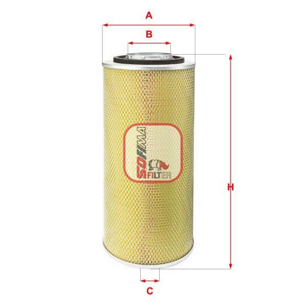 Filtru aer MERCEDES-BENZ ACTROS 1848 S, 1848 LS diesel 476 cai SOFIMA S 0450 A
