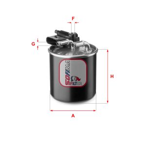 Filtru combustibil MERCEDES-BENZ A-CLASS (W176) A 220 CDI (176.003) diesel 170 cai SOFIMA S 4148 NR