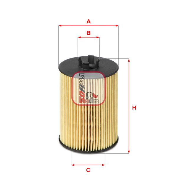 Filtru ulei MERCEDES-BENZ A-CLASS (W169) A 200 (169.033, 169.333) benzina 136 cai SOFIMA S 5063 PE