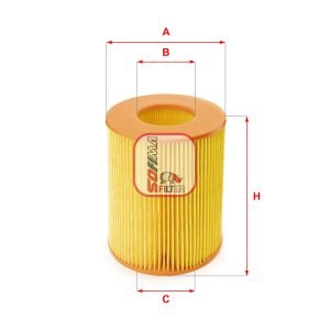 Filtru aer MERCEDES-BENZ A-CLASS (W168) A 190 (168.032, 168.132) benzina 125 cai SOFIMA S 7355 A