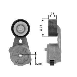 Intinzator curea transmisie MERCEDES-BENZ ACTROS 4148 AK diesel 476 cai GATES T38601