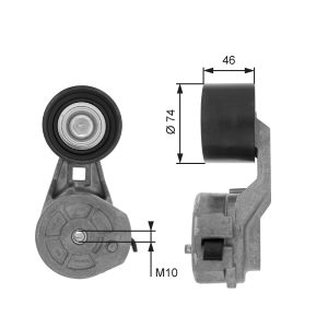 Intinzator curea transmisie MERCEDES-BENZ ACTROS MP2 / MP3 1848, L, LL diesel 476 cai GATES T38602