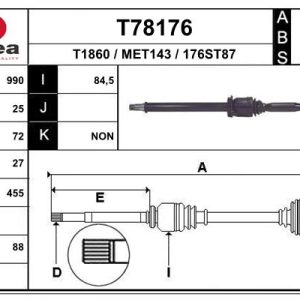 Planetara MERCEDES-BENZ A-CLASS (W169) A 180 CDI (169.007, 169.307) diesel 109 cai EAI T78176