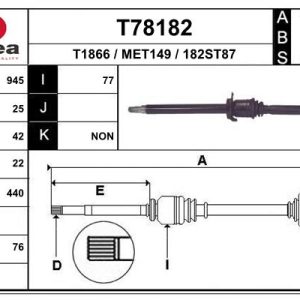 Planetara MERCEDES-BENZ A-CLASS (W169) A 160 (169.031, 169.331) benzina 95 cai EAI T78182