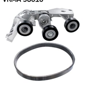 Set curea transmisie cu caneluri MERCEDES-BENZ A-CLASS (W168) A 190 (168.032, 168.132) benzina 125 cai SKF VKMA 38010