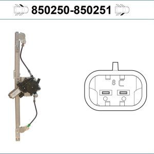 Mecanism actionare geam MERCEDES-BENZ A-CLASS (W168) A 140 (168.031, 168.131) benzina 82 cai VALEO 850250