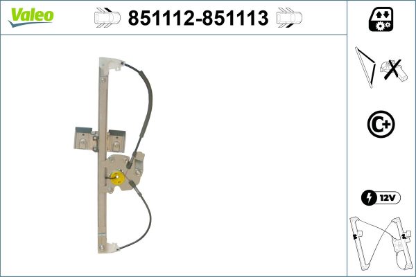 Mecanism actionare geam MERCEDES-BENZ A-CLASS (W168) A 140 (168.031, 168.131) benzina 82 cai VALEO 851112