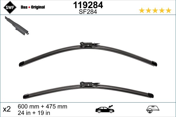 Lamela stergator MERCEDES-BENZ A-CLASS (W176) A 180 CDI (176.007) diesel 109 cai SWF 119284