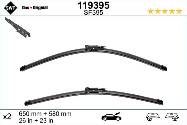 Lamela stergator MERCEDES-BENZ A-CLASS (W169) E-CELL (169.090) electric 68 cai SWF 119395