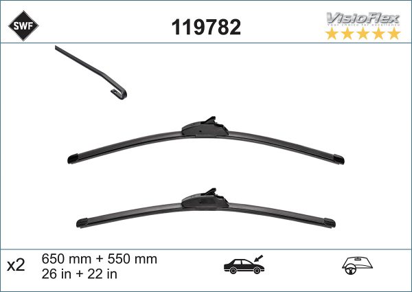 Lamela stergator MERCEDES-BENZ A-CLASS (W168) A 190 (168.032, 168.132) benzina 125 cai SWF 119782