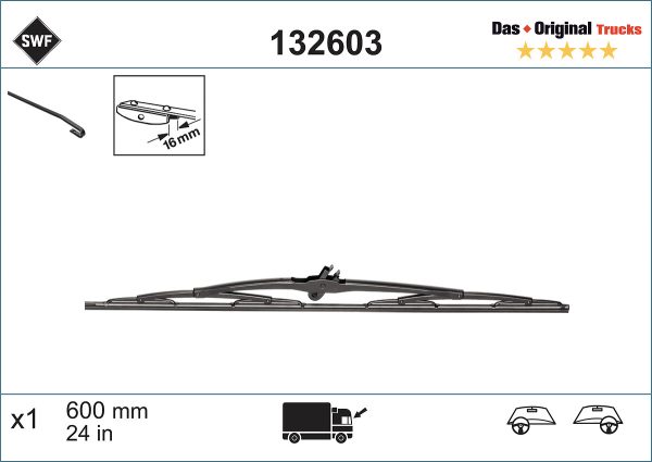 Lamela stergator MERCEDES-BENZ ACCELO 914 C diesel 136 cai SWF 132603