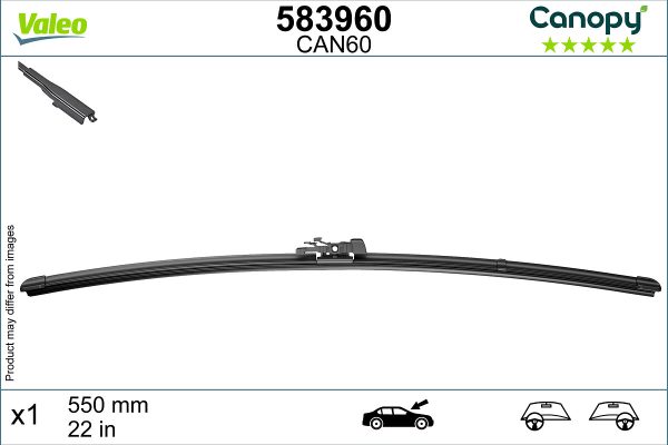 Lamela stergator MERCEDES-BENZ A-CLASS (W169) E-CELL (169.090) electric 68 cai VALEO 583960