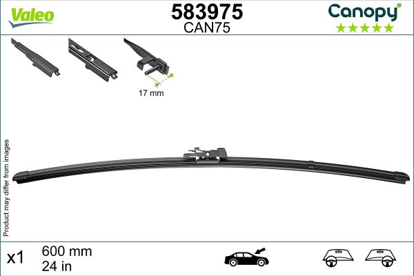 Lamela stergator MERCEDES-BENZ A-CLASS (W176) A 200 CDI / d (176.008) diesel 136 cai VALEO 583975