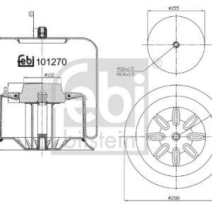 Burduf suspensie pneumatica FEBI BILSTEIN 101270 – imagine produs