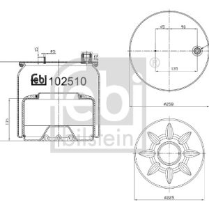 Burduf suspensie pneumatica FEBI BILSTEIN 102510 – imagine produs