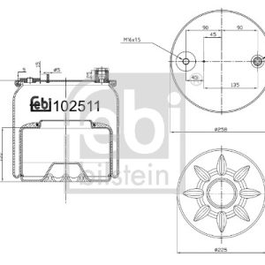 Burduf suspensie pneumatica FEBI BILSTEIN 102511 – imagine produs