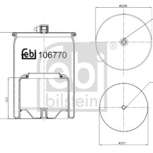 Burduf suspensie pneumatica FEBI BILSTEIN 106770 – imagine produs