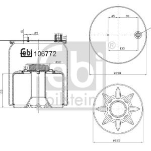 Burduf suspensie pneumatica FEBI BILSTEIN 106772 – imagine produs