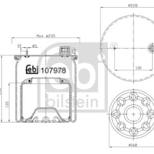 Burduf suspensie pneumatica FEBI BILSTEIN 107978 – imagine produs